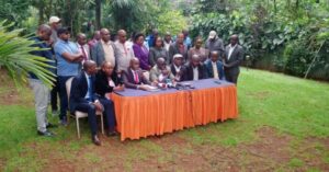 UDA MCAs warn protestors during a press briefing on Monday July 22, 2024