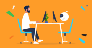 Image of AI competing with a human